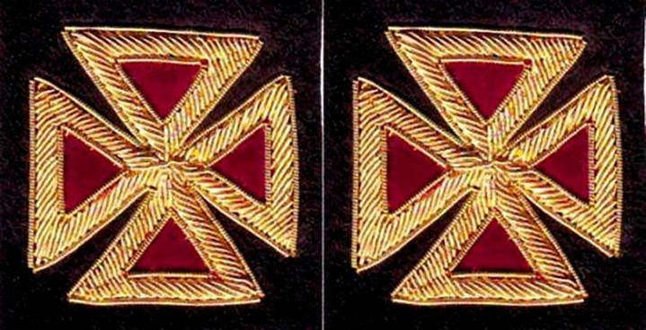 Knight Templar Sleeve Crosses Past Grand Master Encampment Officer