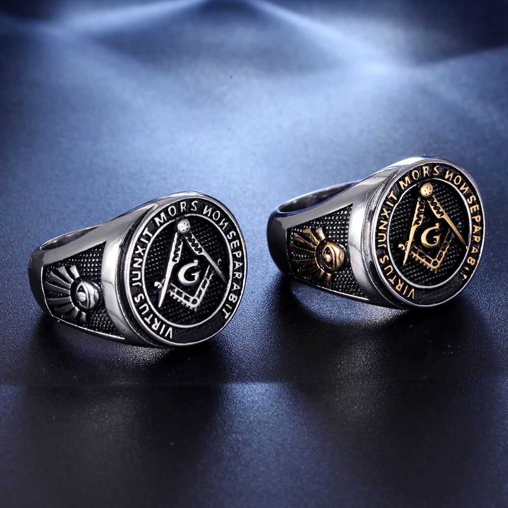 Freemason hot sale symbol ring