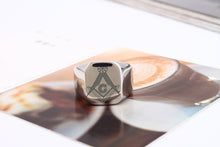 Load image into Gallery viewer, Cast Masonic Religious Ring Stainless Steel