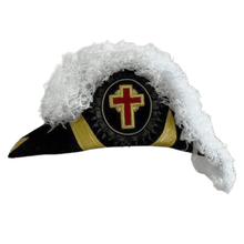 Load image into Gallery viewer, Past Commander Knights Templar Commandery Chapeau - All White Plumes