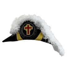 Load image into Gallery viewer, Past Commander Knights Templar Commandery Chapeau - All White Plumes