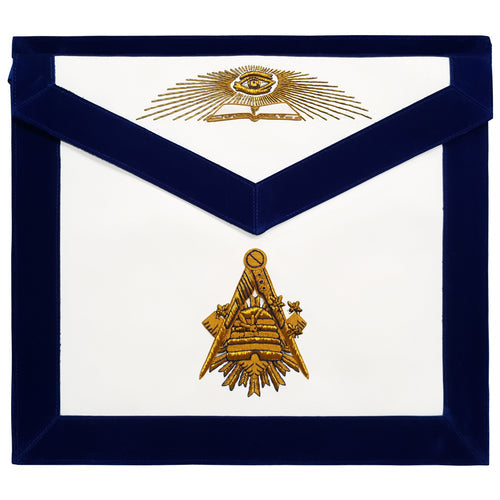 Master Mason Blue Lodge Apron - Hand Embroidery | Regalia Lodge