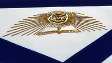 Cargar imagen en el visor de la galería, Master Mason Blue Lodge Apron - Hand Embroidery