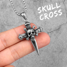 画像をギャラリービューアに読み込む, Alloy Pendant Skull Head Cross Fashion Personalized Jewelry