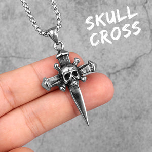 Alloy Pendant Skull Head Cross Fashion Personalized Jewelry