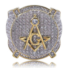 Charger l&#39;image dans la galerie, Gold Ring Inlaid With Zircon, Popular Men&#39;s Ring