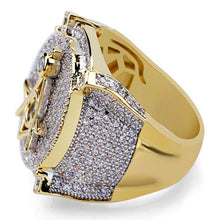 Load image into Gallery viewer, Gold Ring Inlaid With Zircon, Popular Men&#39;s Ring