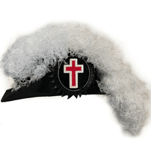 Load image into Gallery viewer, Sir Knight Knights Templar Commandery Chapeau- All White Plumes