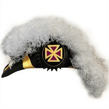 Load image into Gallery viewer, Past Grand Commander Knights Templar Commandery Chapeau - All White Plumes