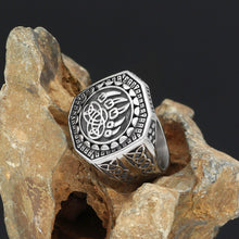 Charger l&#39;image dans la galerie, Beowulf Regalia Handcrafted Stainless Steel Veles Signet Ring