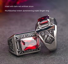 Afbeelding in Gallery-weergave laden, Vintage European And American Masonic Inlaid Stone Ring