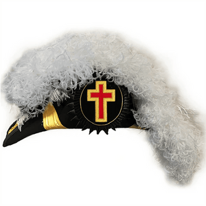 Eminent Commander Knights Templar Commandery Chapeau - All White Plumes | Regalia Lodge