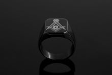 Load image into Gallery viewer, Cast Masonic Religious Ring Stainless Steel