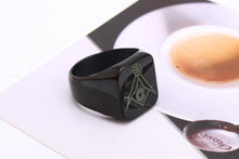 Load image into Gallery viewer, Cast Masonic Religious Ring Stainless Steel