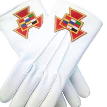 Charger l&#39;image dans la galerie, Soft Leather Masonic Gloves Past High Priest PHP Embroidery