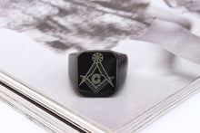 Carica l&#39;immagine nel visualizzatore di Gallery, Cast Masonic Religious Ring Stainless Steel