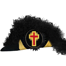 Carica l&#39;immagine nel visualizzatore di Gallery, Past Commander Knights Templar Commandery Chapeau - All Black Plumes