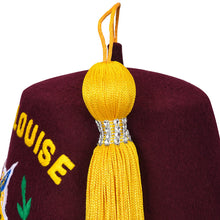 Cargar imagen en el visor de la galería, Order of the Amaranth Fez Hat - Silk Embroidery- Masonic Fez Caps | Regalia Lodge