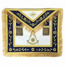 Load image into Gallery viewer, Masonic Blue Lodge Past Master Gold Machine Embroidery Apron