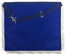 Carica l&#39;immagine nel visualizzatore di Gallery, Masonic Blue Lodge Master Mason Silver Machine Embroidery Freemasons Apron