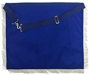 Masonic Blue Lodge Master Mason Silver Machine Embroidery Freemasons Apron