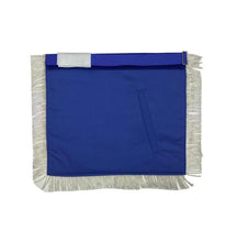 Charger l&#39;image dans la galerie, MASTER MASON Silver Embroidered Apron square compass with G Blue