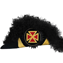 Cargar imagen en el visor de la galería, Grand Commander Knights Templar Commandery Chapeau - All Black Plumes