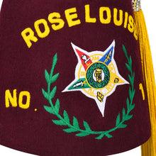 Load image into Gallery viewer, Order of the Amaranth Fez Hat - Silk Embroidery- Masonic Fez Caps | Regalia Lodge