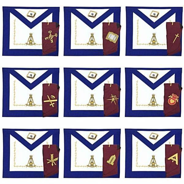 Masonic Regalia 14th Degree Officers Apron and Collar Set