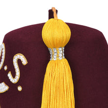 Load image into Gallery viewer, Daughters Of Sphinx Fez Hat - Rhinestones (row options) - Masonic Fez Caps | Regalia Lodge