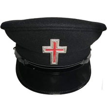 Load image into Gallery viewer, SIR KNIGHT KNIGHTS TEMPLAR COMMANDERY FATIGUE CAP - BLACK SILVER