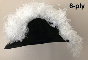 Sir Knight Knights Templar Commandery Chapeau - All Black Plumes