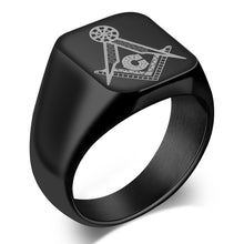 Load image into Gallery viewer, Cast Masonic Religious Ring Stainless Steel