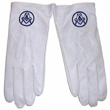 Load image into Gallery viewer, Soft Leather Masonic Gloves with Square Compass Embroidery