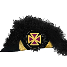 Cargar imagen en el visor de la galería, Past Grand Commander Knights Templar Commandery Chapeau - All Black Plumes