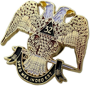 Scottish Rite 32nd Degree Masonic Lapel Pin Badge