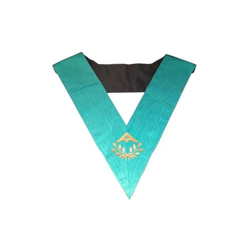 Masonic Officer's collar – Groussier French Rite – Senior Warden – Machine embroidery