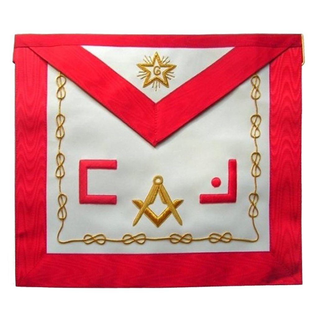 Masonic Scottish newest Rite Apron - ASSR - Master Mason - Square Compass MB Flaming Star