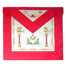 Charger l&#39;image dans la galerie, Masonic Scottish Rite Apron - AASR - Master Mason - Columns + Moon and Sun