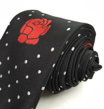 Charger l&#39;image dans la galerie, Masonic 100% silk Rose Croix polkadot Tie with Logo