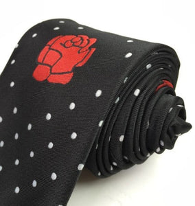 Masonic 100% silk Rose Croix polkadot Tie with Logo