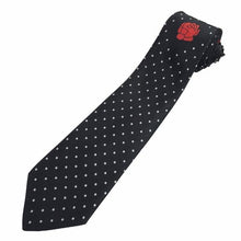 Charger l&#39;image dans la galerie, Masonic 100% silk Rose Croix polkadot Tie with Logo