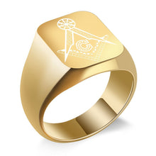 Carica l&#39;immagine nel visualizzatore di Gallery, Cast Masonic Religious Ring Stainless Steel