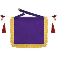 画像をギャラリービューアに読み込む, Master Mason Blue Lodge Apron - Purple Ribbon With Machine Embroidery Bullion And Tassels