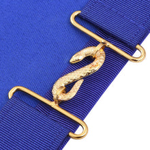 Carica l&#39;immagine nel visualizzatore di Gallery, Past Master Blue Lodge California Regulation Apron - Gold Bullion With Golden Braid Fringe