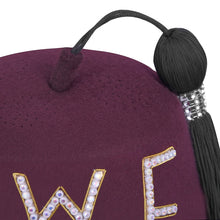 Cargar imagen en el visor de la galería, Shriners Fez Hat - Burgundy Wool Color With Rhinestones- Masonic Fez Caps | Regalia Lodge