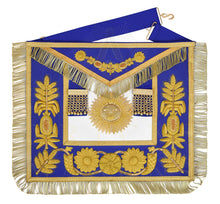 Afbeelding in Gallery-weergave laden, Past Grand Master Blue Lodge Apron - Quality A++ Gold Hand Embroidery &amp; Blue