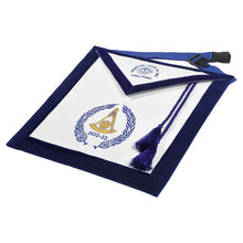 Afbeelding in Gallery-weergave laden, Grand Past Master Blue Lodge California Regulation Apron - Blue Velvet With Hand Threaded Silk