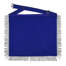 Load image into Gallery viewer, Past Master Blue Lodge California Regulation Apron - Gold Bullion With Silver Braid Fringe