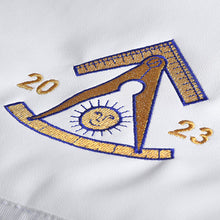 Afbeelding in Gallery-weergave laden, Past Master Blue Lodge California Regulation Apron - Great Seal Of The State Of Oklahoma | Regalia Lodge